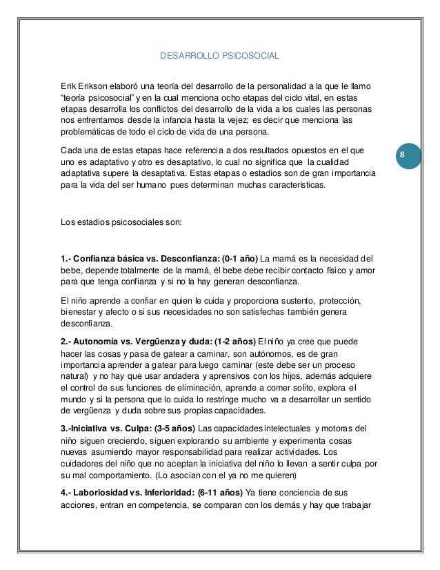Desarrollo Psicosocial Erikson Pdf